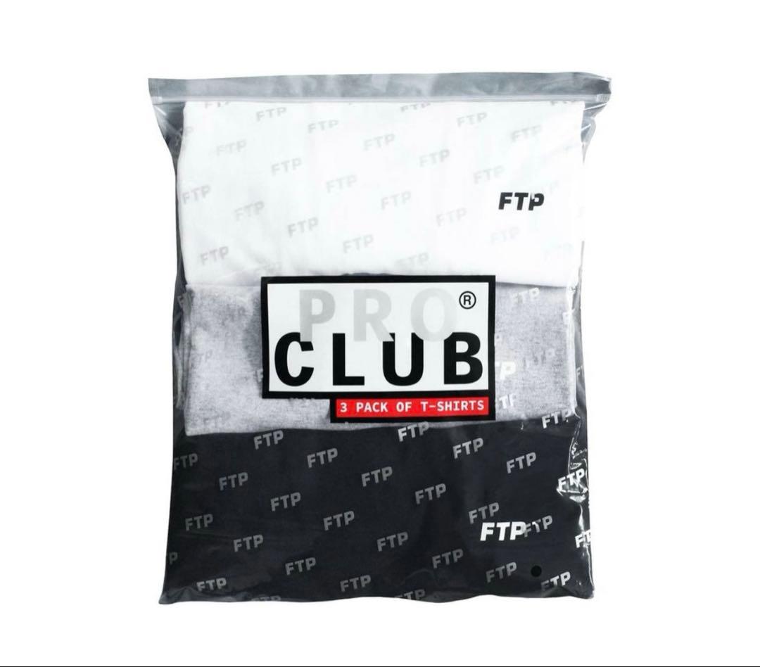 FTP + PRO CLUB 3 PACK TEES 白と黒のみ