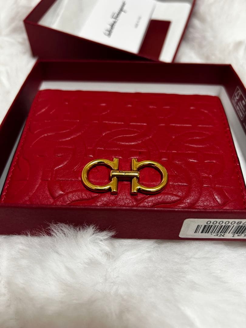 Salvatore Ferragamo 二つ折り財布 レッド