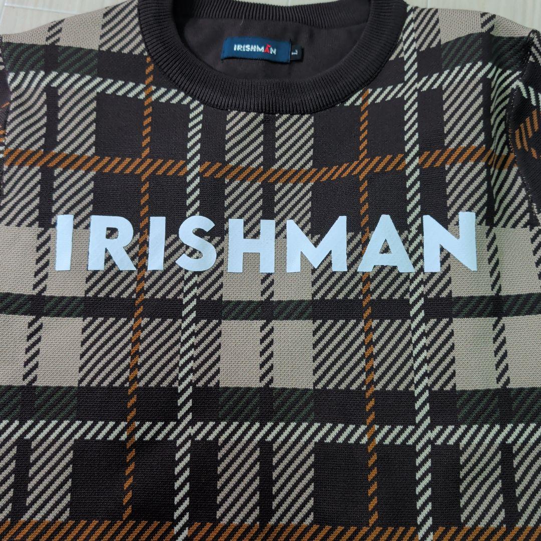 美品　IRISHMAN チェック柄 ニットセーター