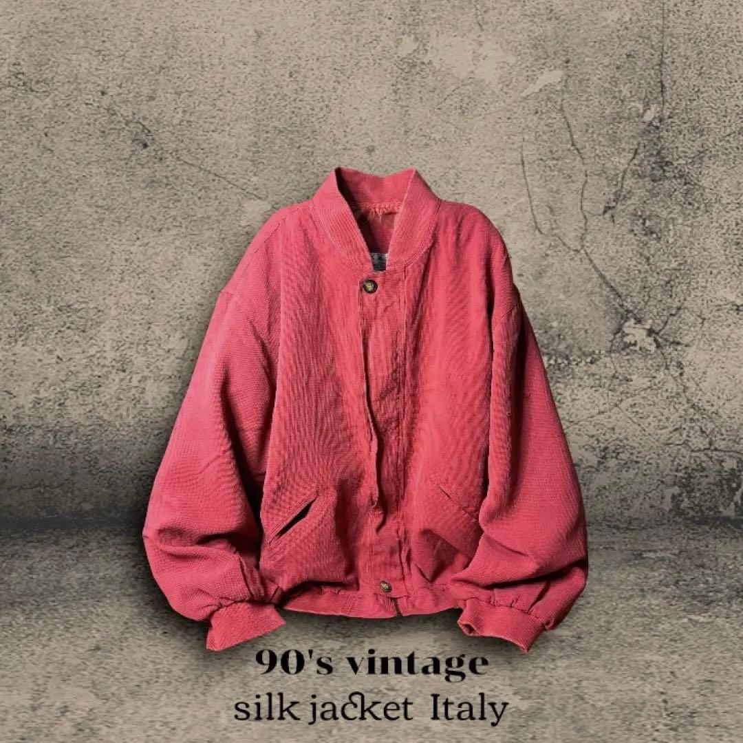 90s Polo Moda シルク ジャケット スウィングトップ イタリア企画