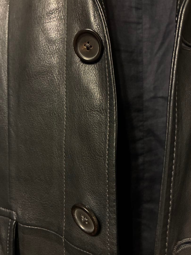 JIL SANDER 羊革テーラードジャケット　46