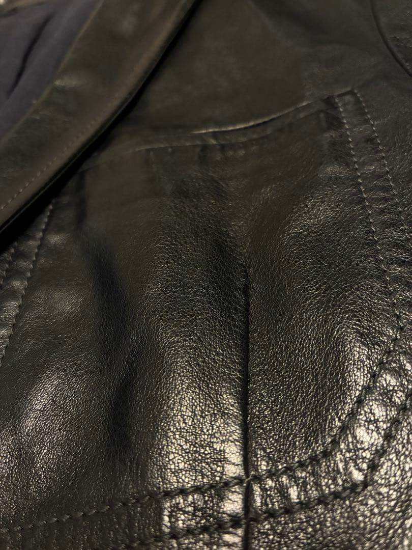 JIL SANDER 羊革テーラードジャケット　46