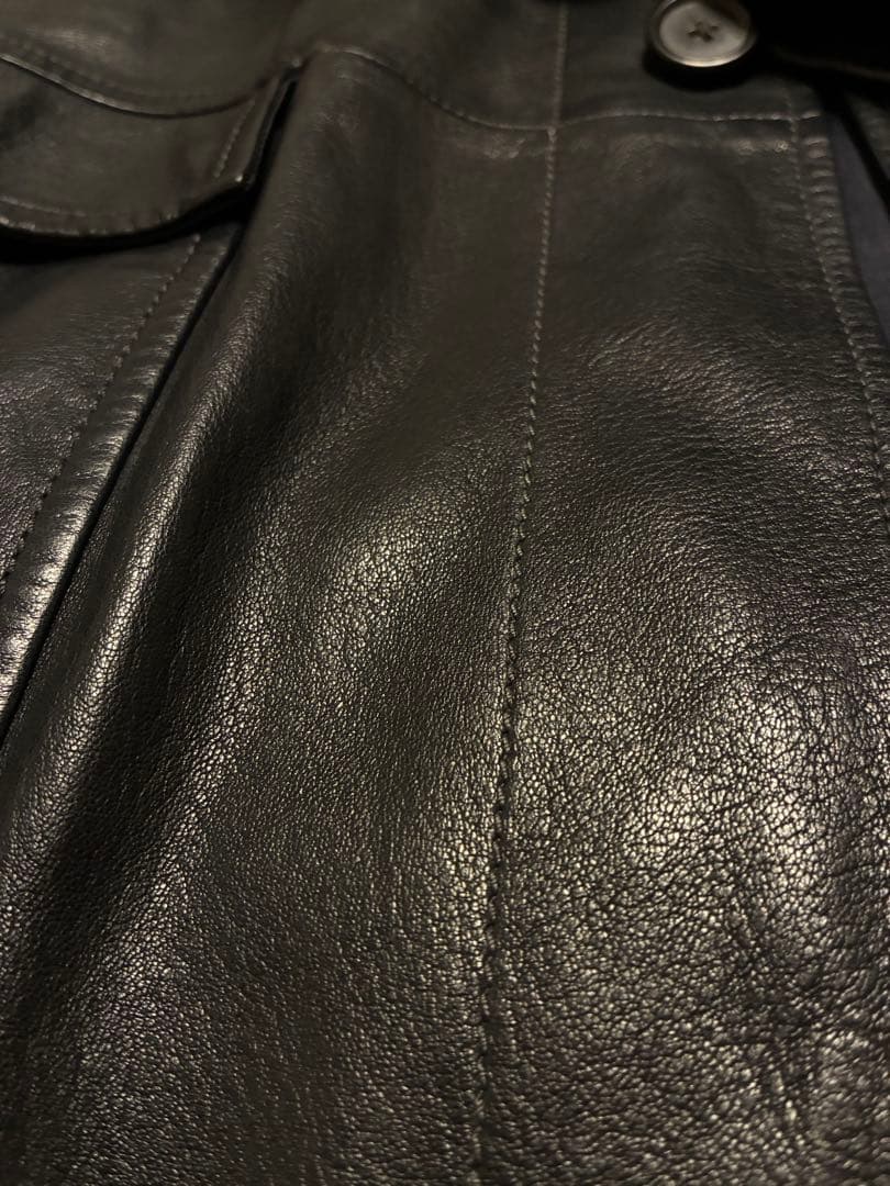 JIL SANDER 羊革テーラードジャケット　46