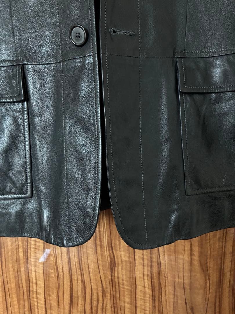 JIL SANDER 羊革テーラードジャケット　46