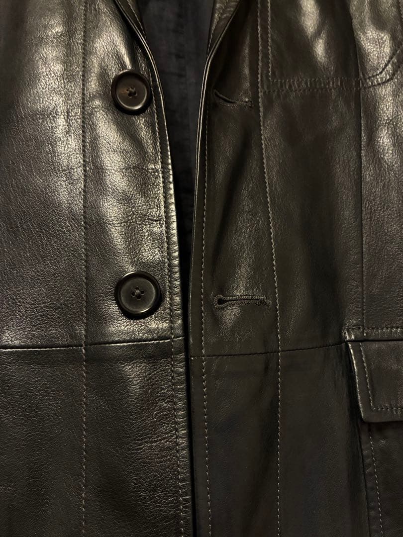 JIL SANDER 羊革テーラードジャケット　46