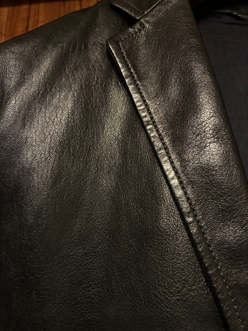 JIL SANDER 羊革テーラードジャケット　46