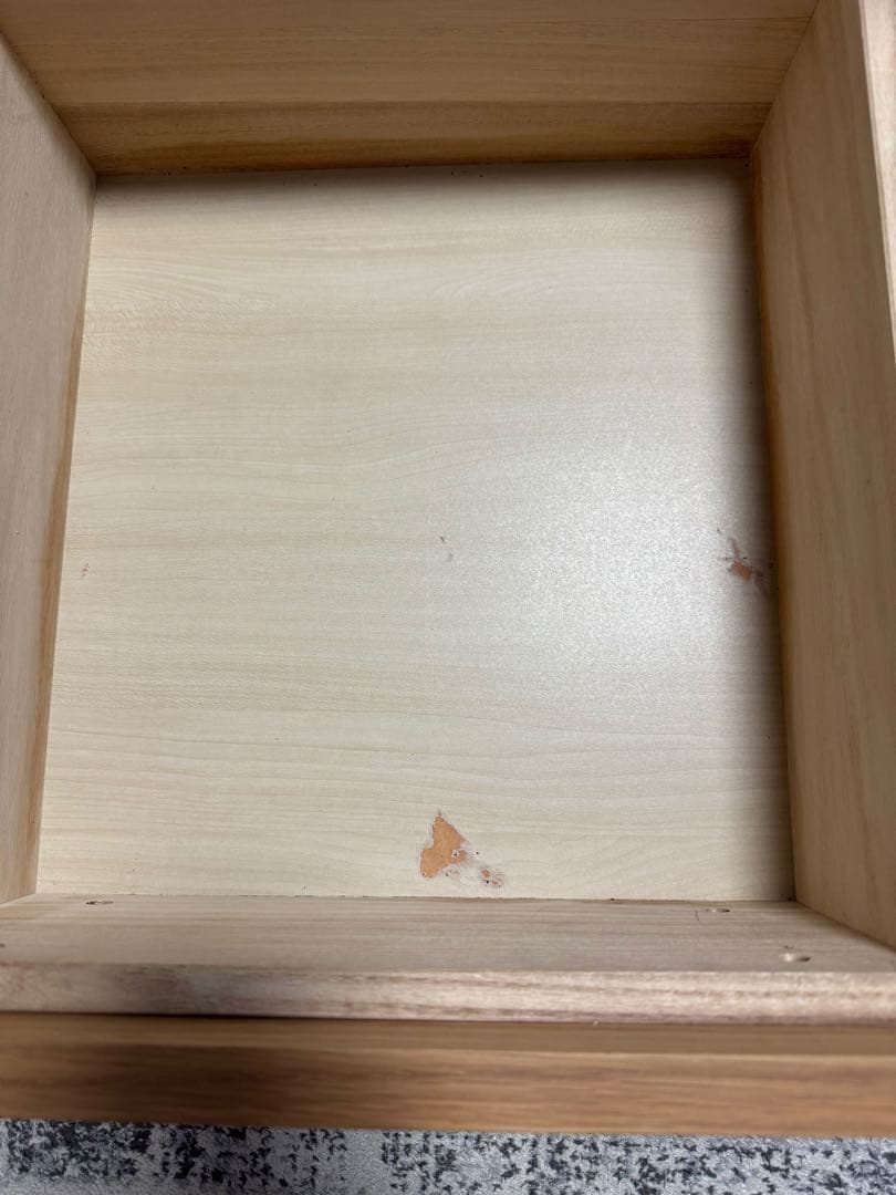 無印良品　オーク材チェスト4段ワイド