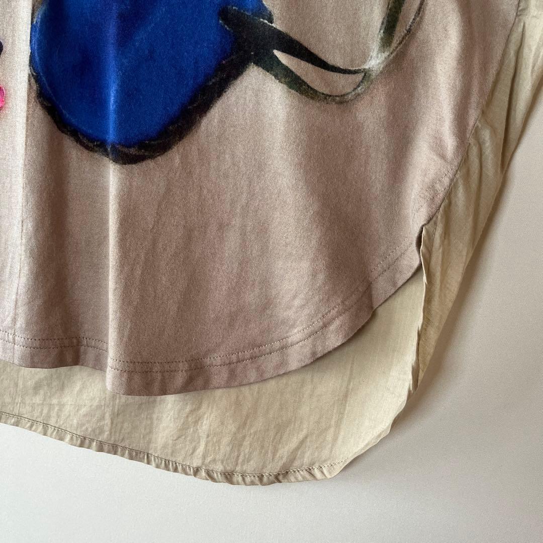 TSUMORI CHISATO カラフルプリントカットソー 鳥 魚 スパンコール