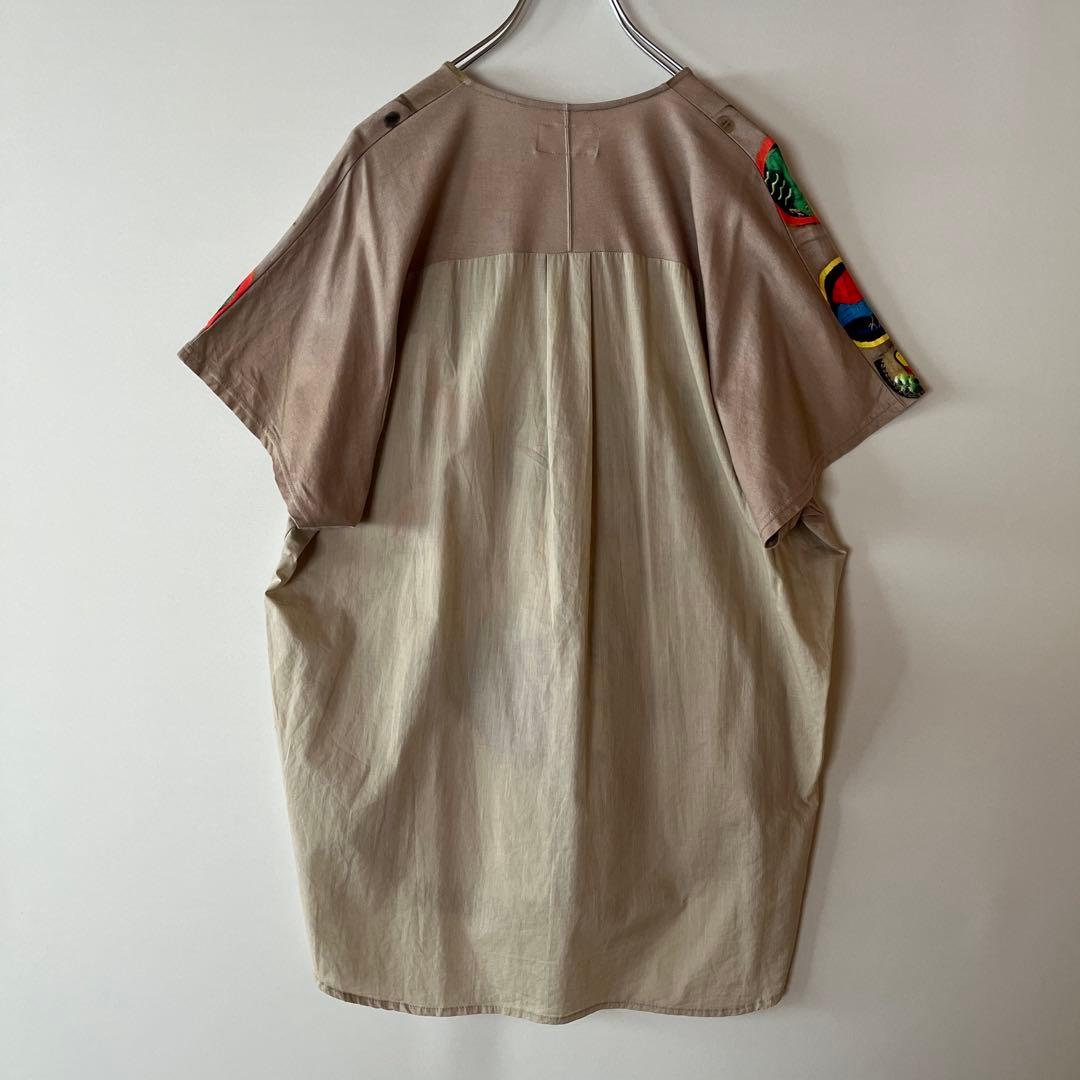 TSUMORI CHISATO カラフルプリントカットソー 鳥 魚 スパンコール
