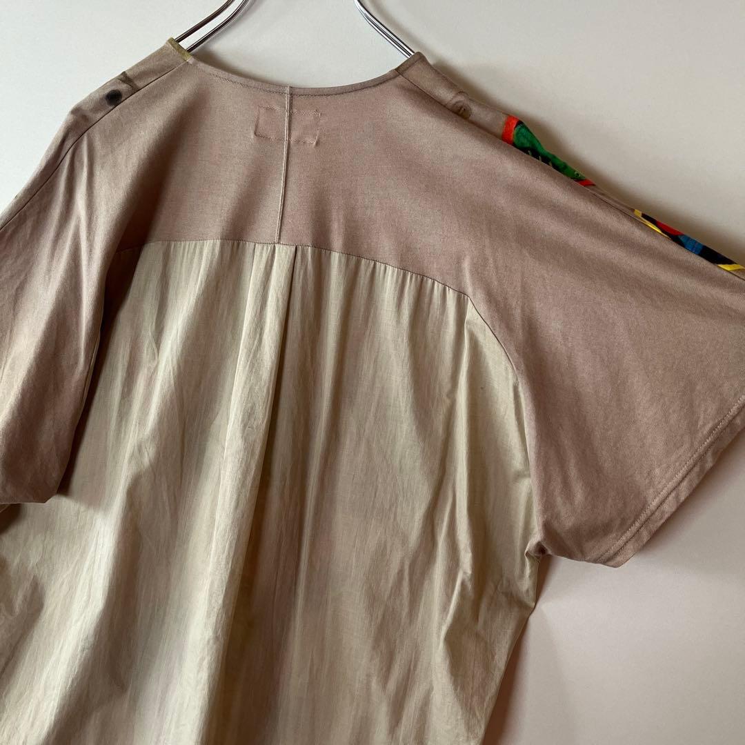 TSUMORI CHISATO カラフルプリントカットソー 鳥 魚 スパンコール