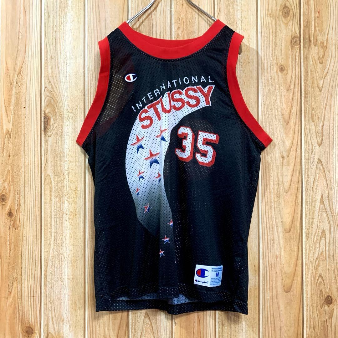 STUSSY × champion タンクトップ ◎コラボ ロゴ ゲームシャツ