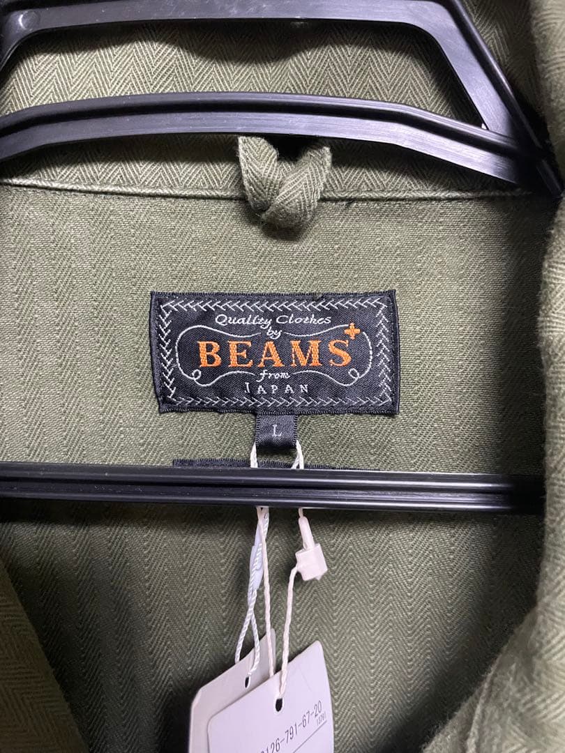 BEAMS PLUS / ヘリンボーン ミリタリー シャツ ジャケット