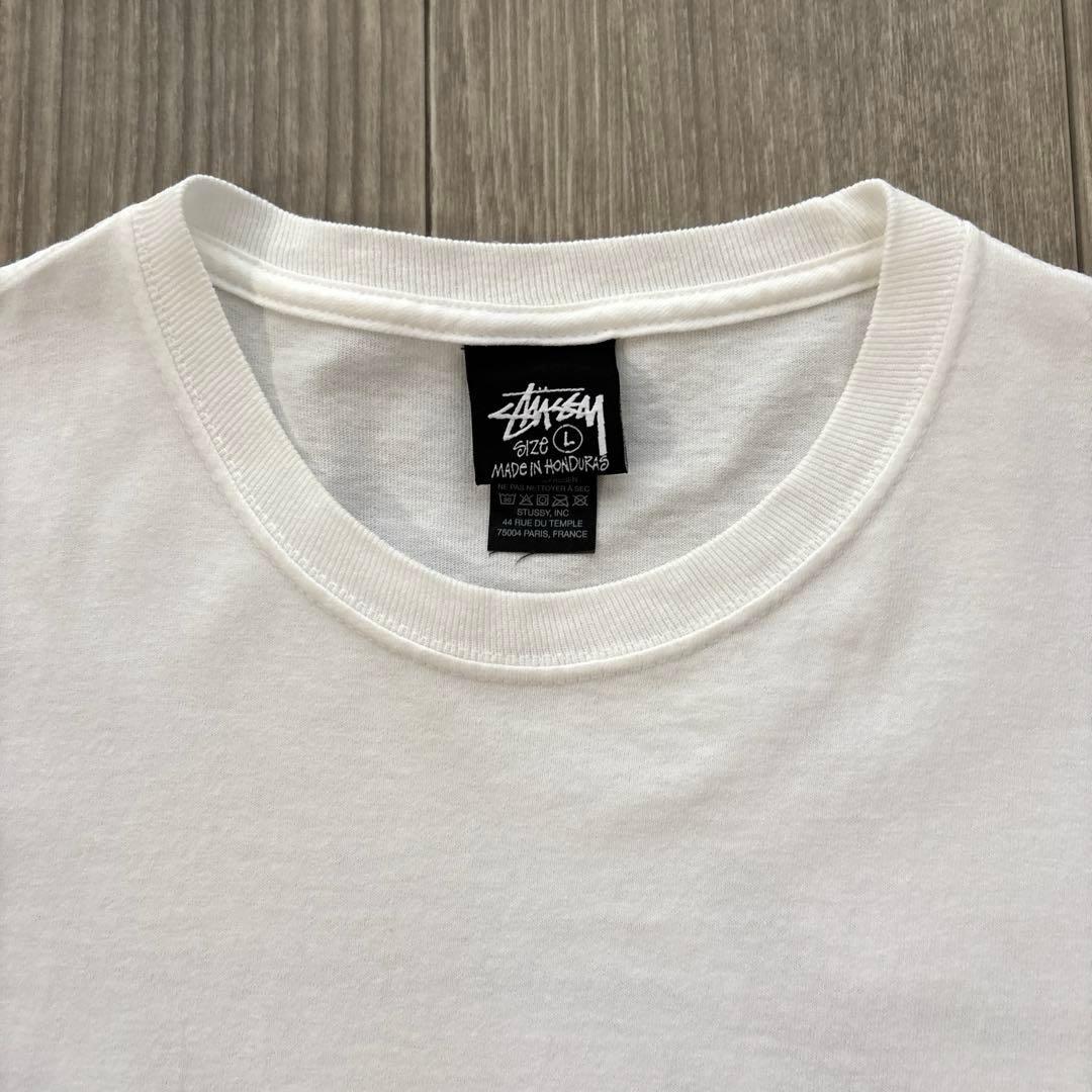 STUSSY ホノルル限定 Tシャツ L ホワイト　白　 バックプリント