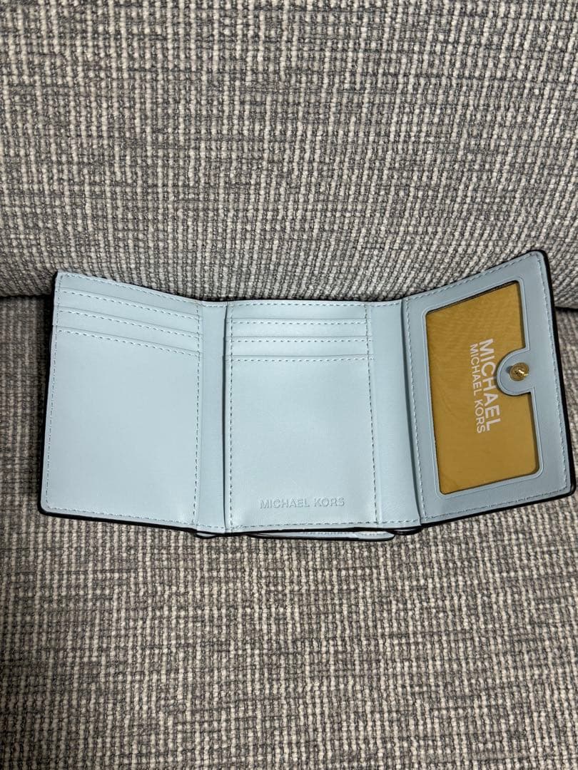 MICHAEL KORS 三つ折り財布 ライトブルー