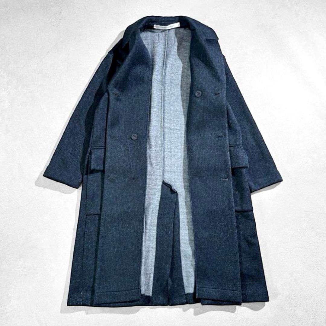 極美品 COGTHEBIGSMOKE IMANダブルブレストコート ヘリンボーン