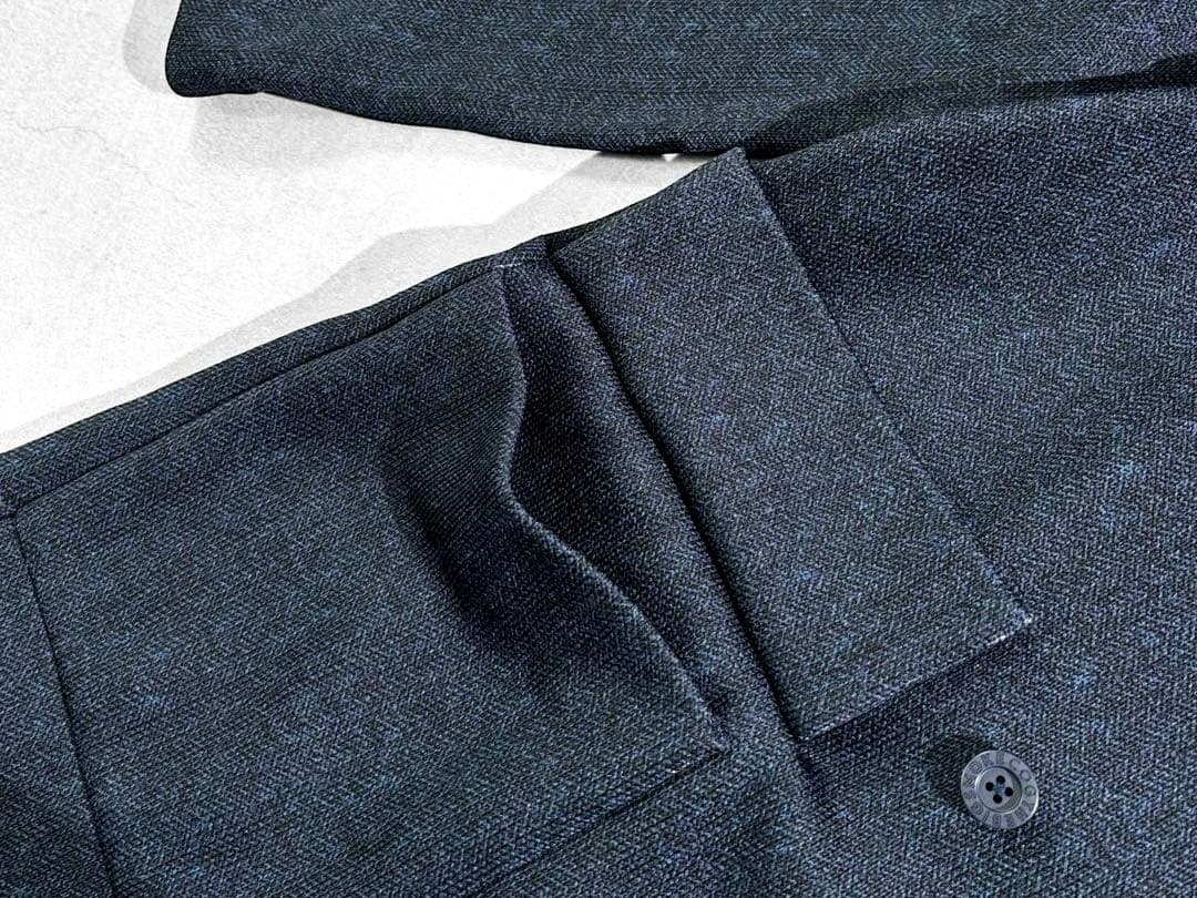 極美品 COGTHEBIGSMOKE IMANダブルブレストコート ヘリンボーン