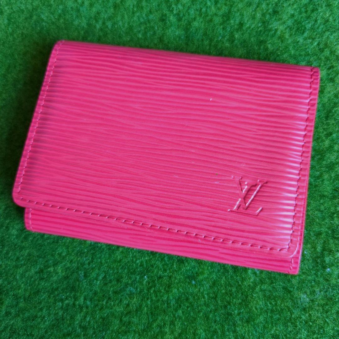 ルイヴィトン エピ 赤 レディース 本革 名刺入れ LOUIS VUITTON