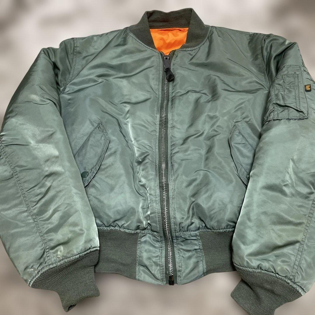 s*n様 90s USA製Alpha Industries MA-1 セージグリ
