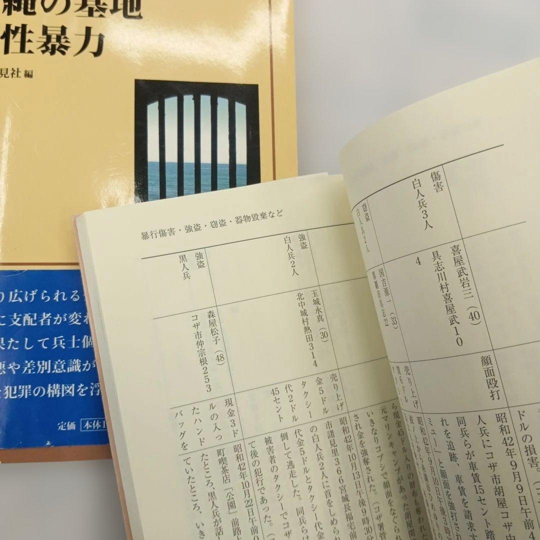 占領米軍犯罪事件帳　 沖縄の基地と性暴力　復帰　戦後　混乱　毒ガス　婦女暴行