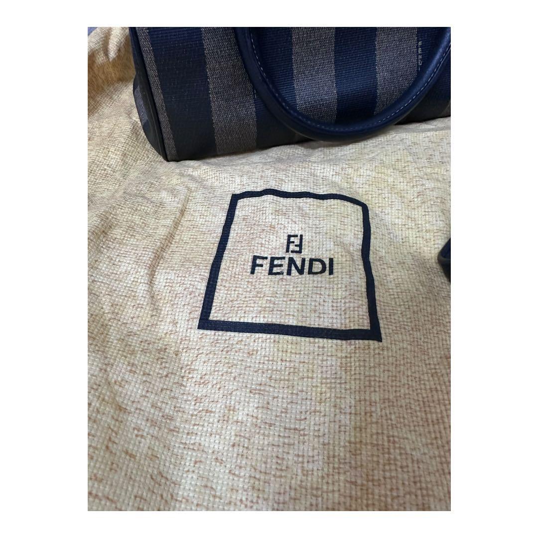 シ*ー様 FENDI ペカン柄 ミニボストンバッグ PVC×レザー 90s アー