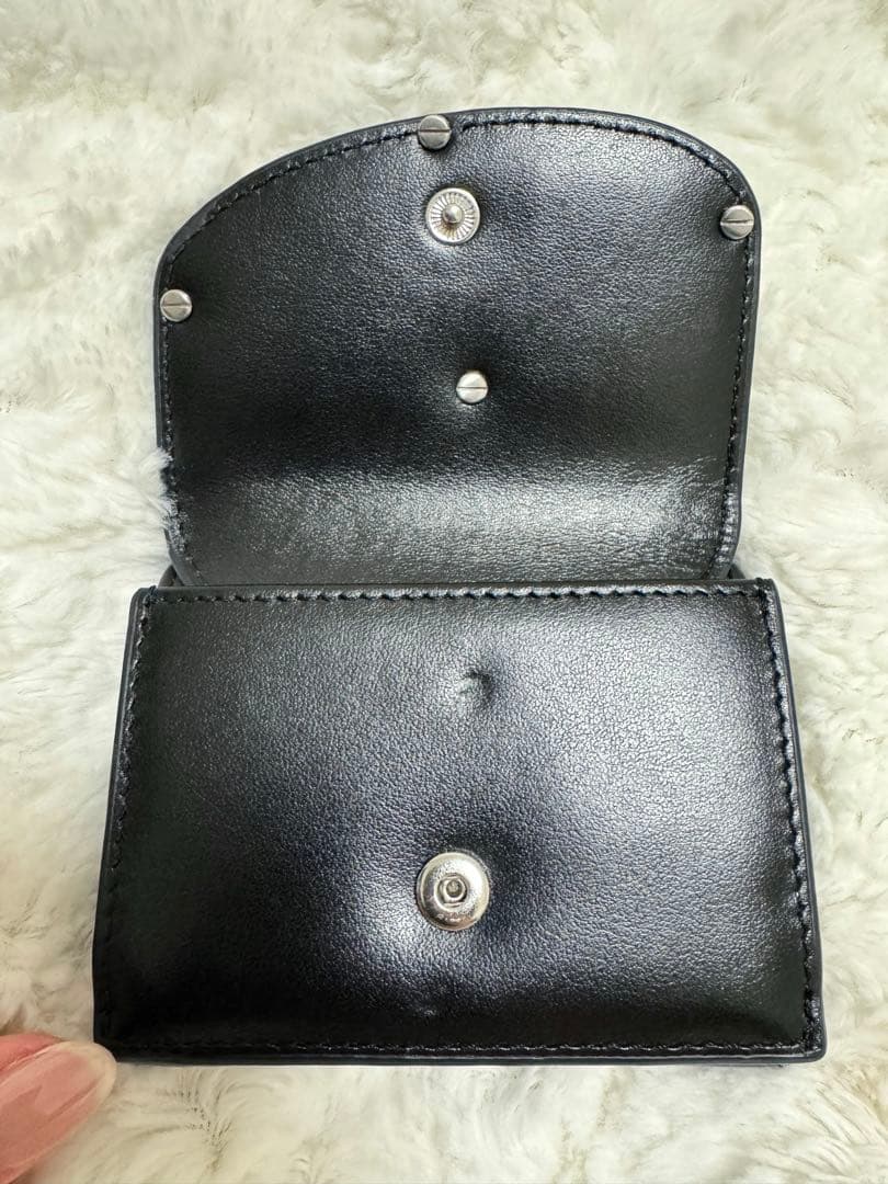 DIESEL ブラックレザー 三つ折り財布