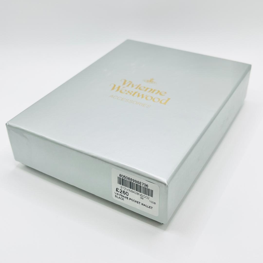 未使用 Vivienne Westwood 折財布 黒 定番がま口 人気シンプル