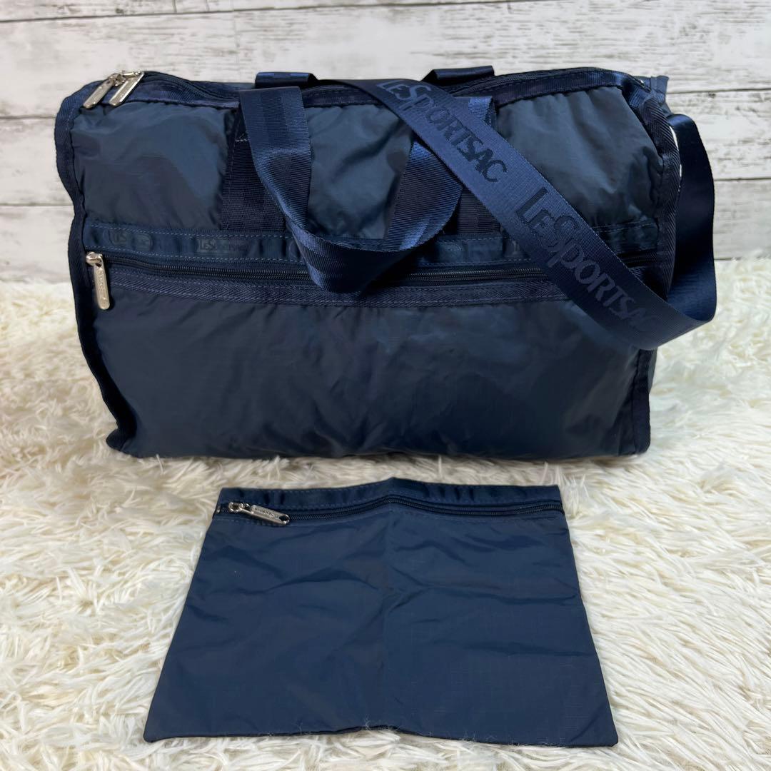 美品 レスポートサック ボストンバッグ ネイビー 2way