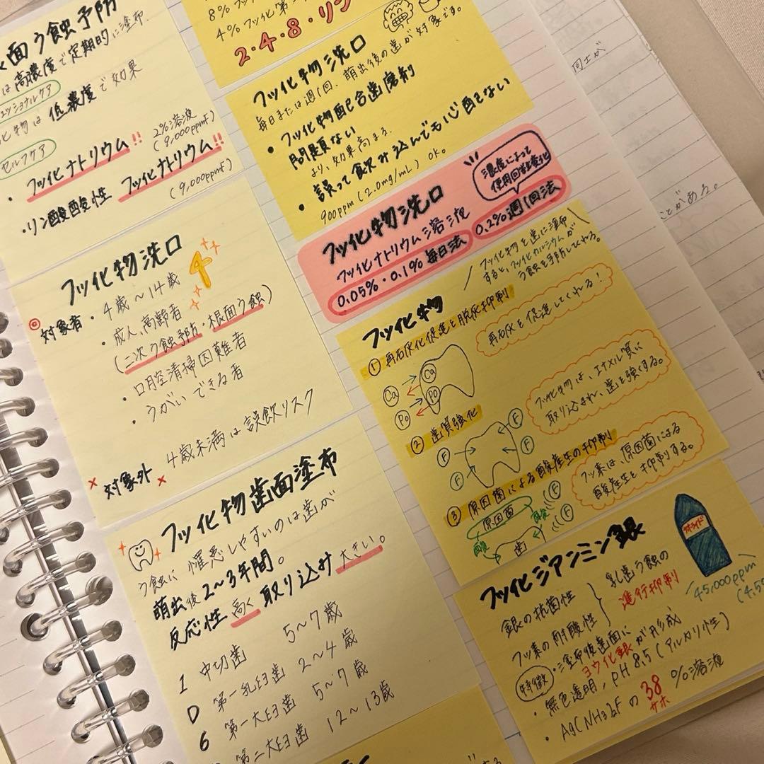 歯科衛生士 国家試験対策 付箋まとめノート