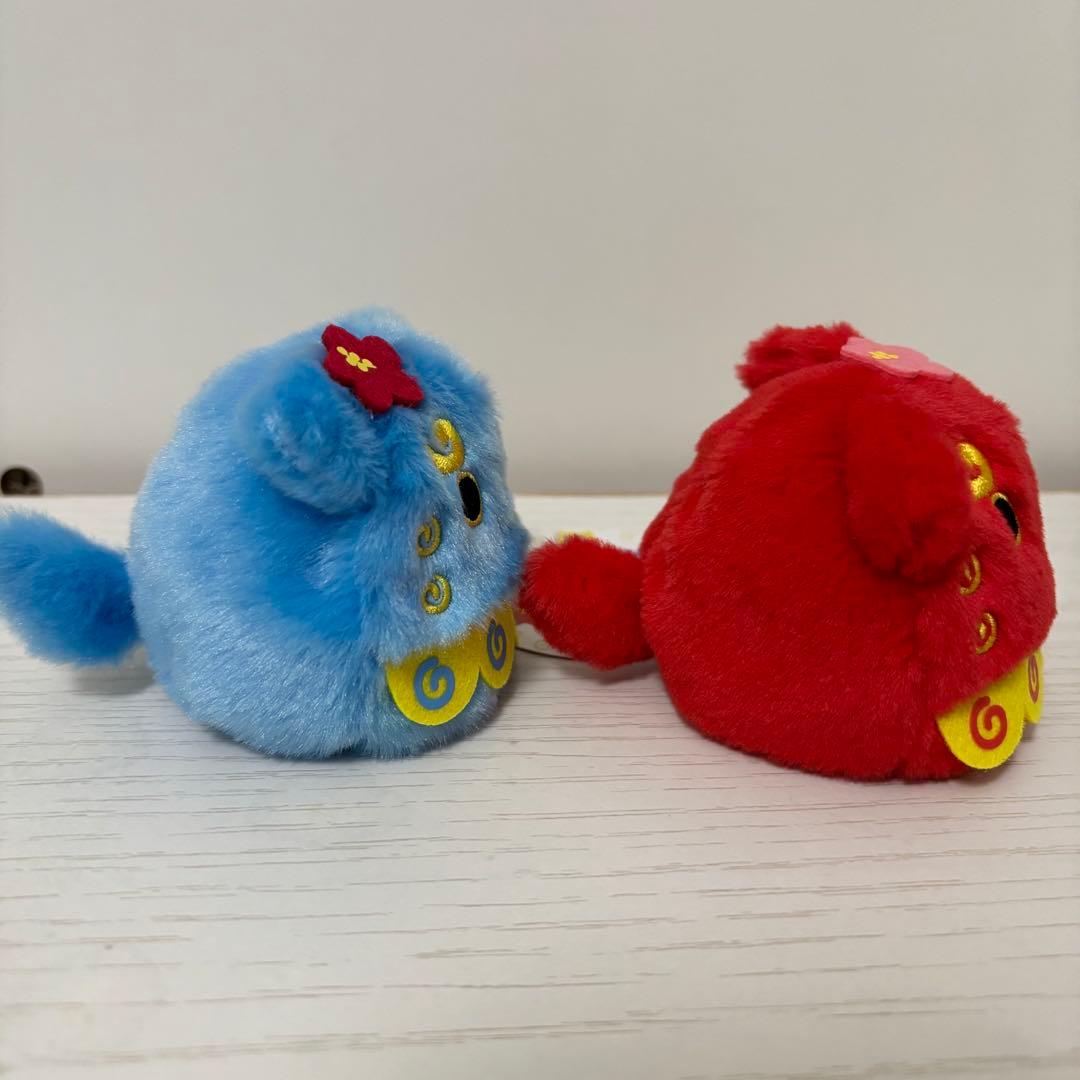 【残1セット】沖縄限定　ねこだんご シーサーだんご 赤 青 2体セット レア