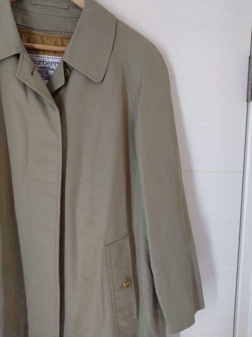美品　Burberrys ベージュ ロングコート チェック　白タグ　C-TK83