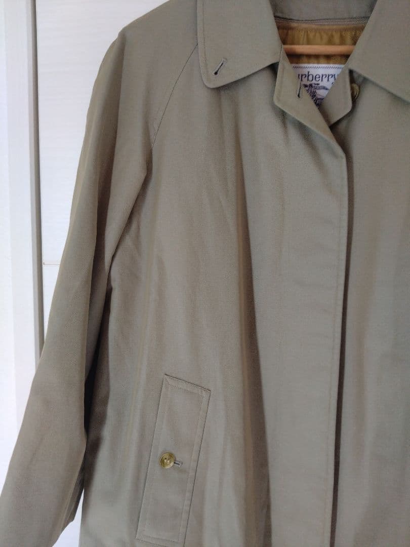 美品　Burberrys ベージュ ロングコート チェック　白タグ　C-TK83