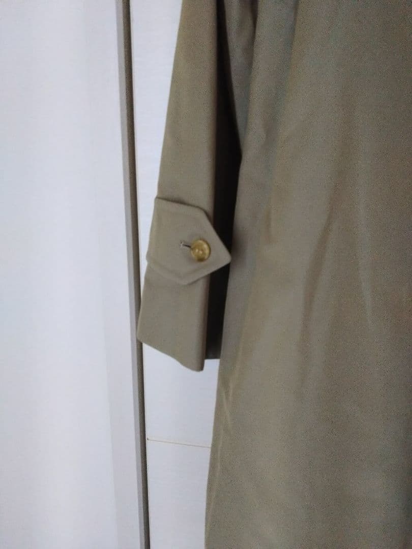 美品　Burberrys ベージュ ロングコート チェック　白タグ　C-TK83