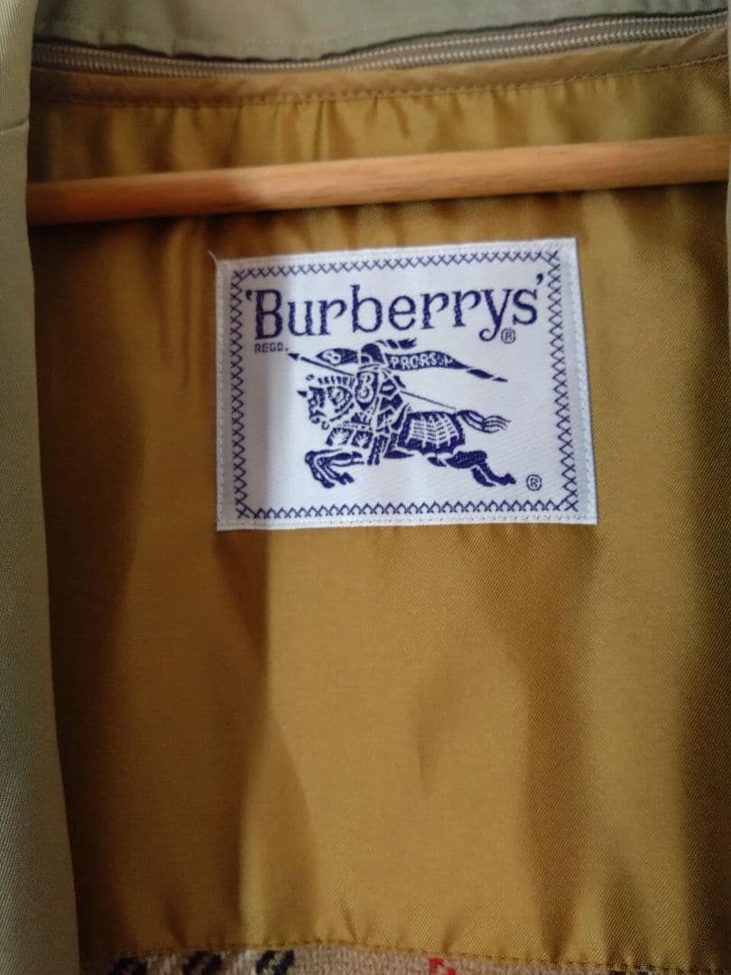 美品　Burberrys ベージュ ロングコート チェック　白タグ　C-TK83