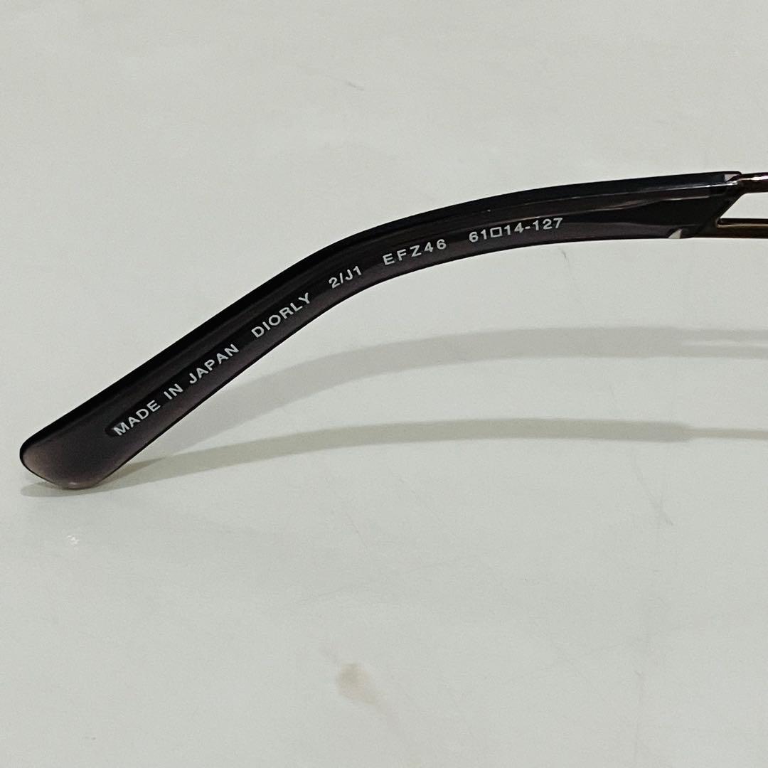 極美品 Dior ディオール サングラス ハーフリム グラデーション リムレス