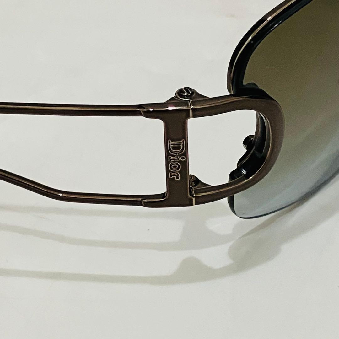 極美品 Dior ディオール サングラス ハーフリム グラデーション リムレス