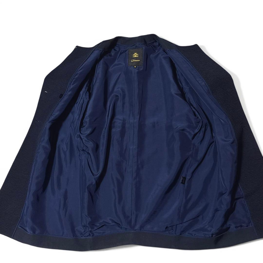 極美品✨️￥12万　ドゥロワー　イタリア生地　スラブノーカラーショートスリーブジレ