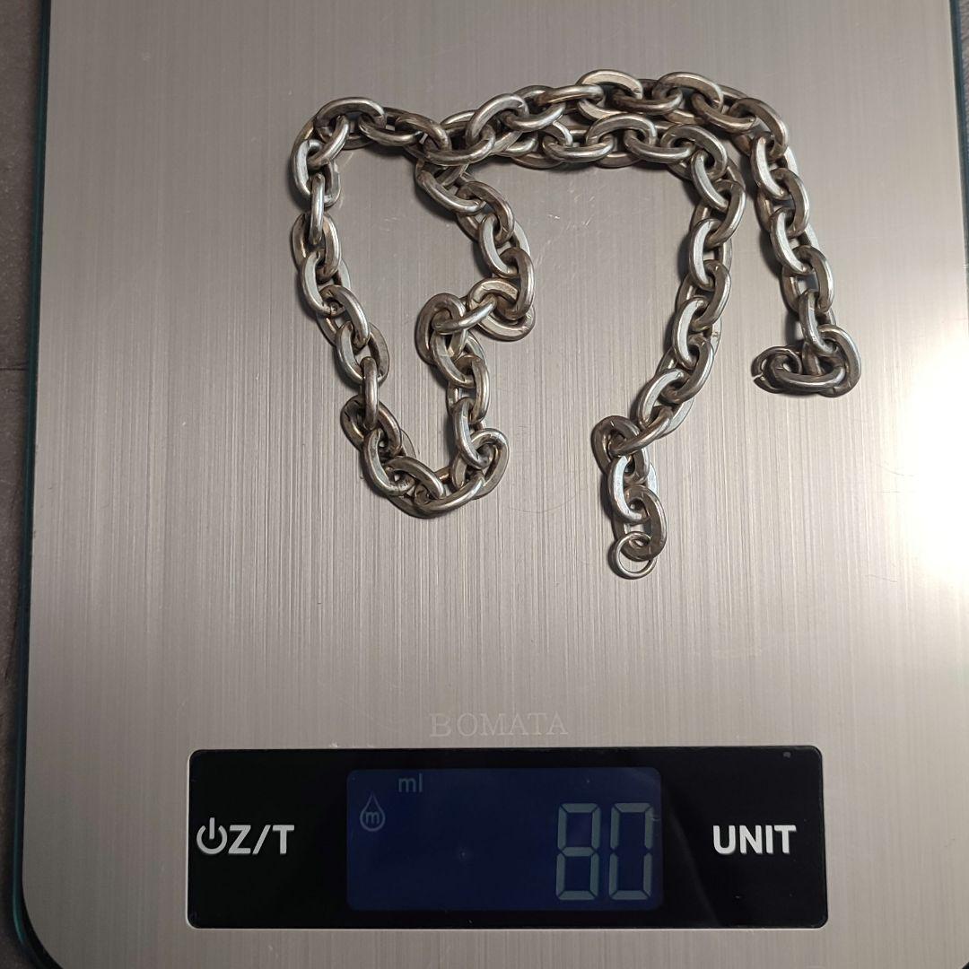 シルバー 銀 80g チェーン　ネックレス ウォレットチェーン 925 純銀
