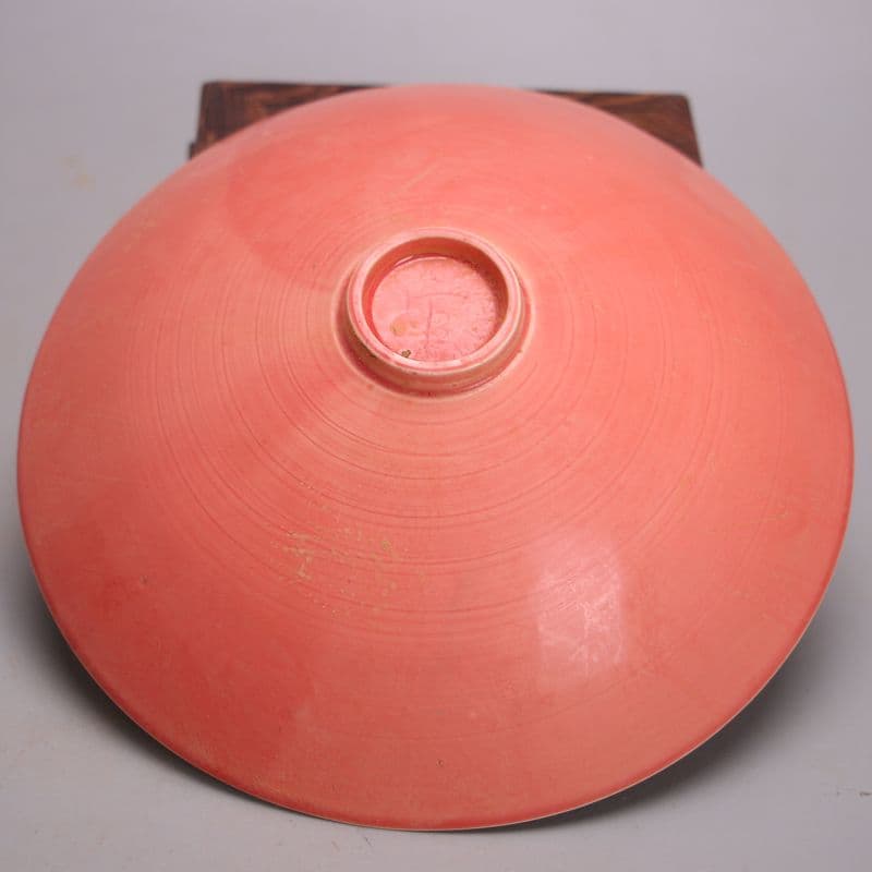 宋定窯紅釉鹿図笠碗  工芸品  美術品 置物