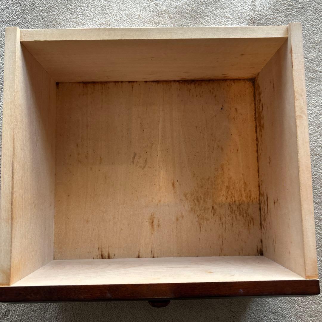 北海道民芸家具　木製4段チェスト 35cm