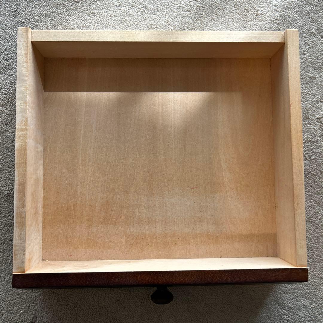 北海道民芸家具　木製4段チェスト 35cm
