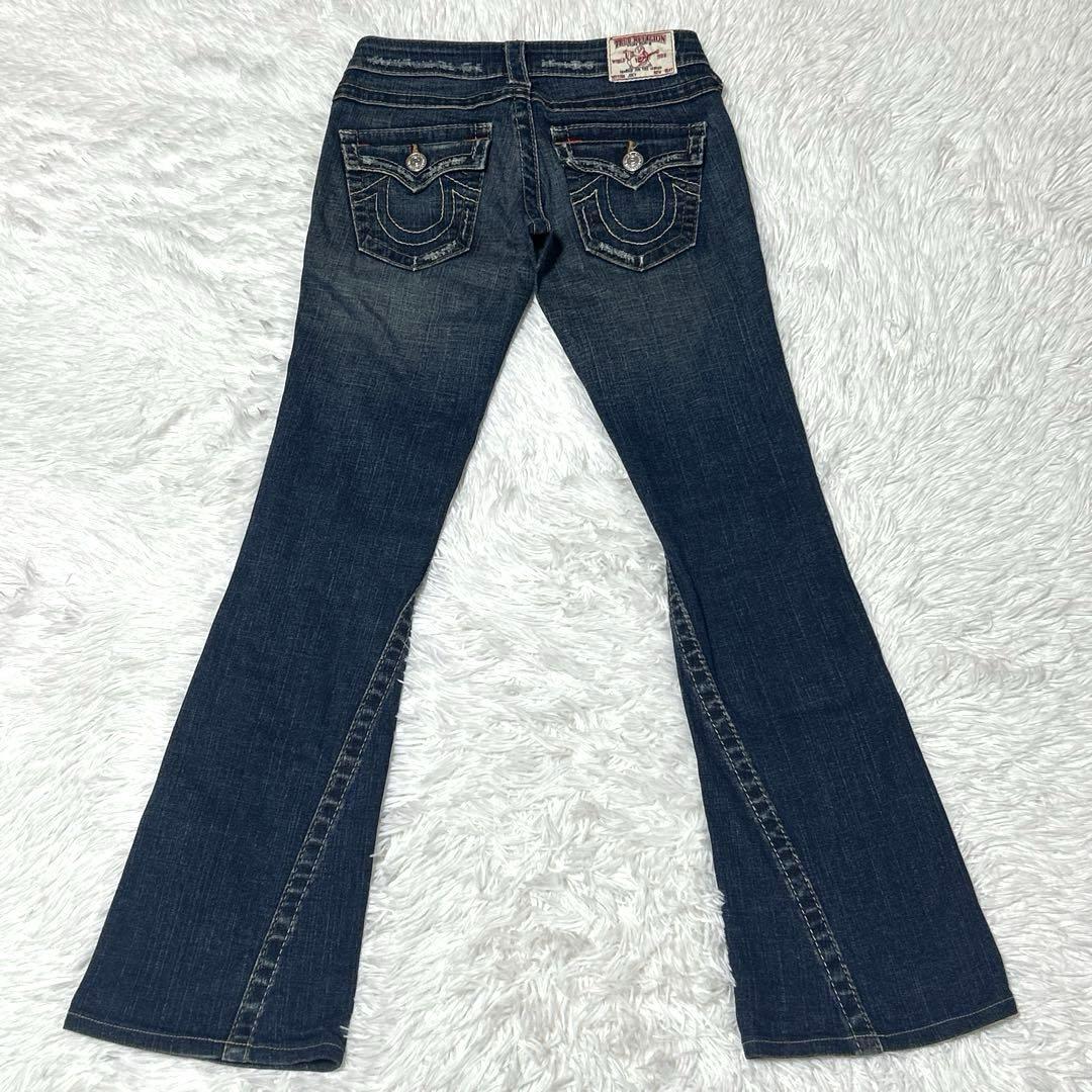 【新品級】 USA製 トゥルーレリジョン JOEY フレアデニムパンツ w24