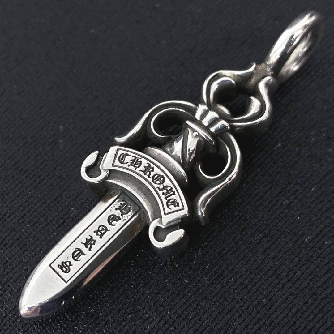 正規品 CHROME HEARTS シルバー 925 ダブル ダガー ペンダント