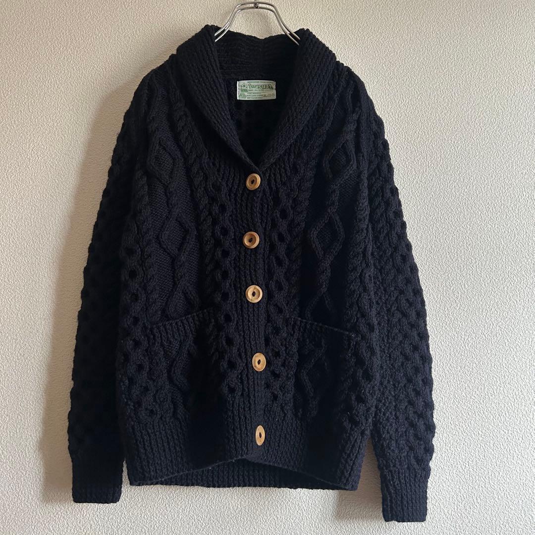 INVERALLAN インバーアラン カーディガン ショールカラー アラン編み