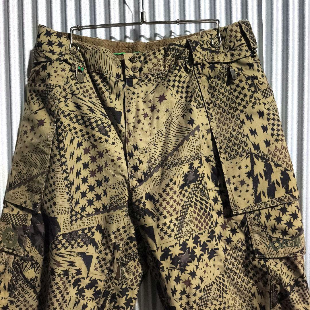 ボルコム スノーボードウェア スノボパンツ 総柄 カーキ