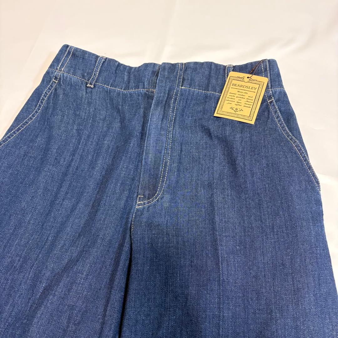 【新品】BEARDSLEY ビアズリー　デニムスラック　ワイドパンツ　Mサイズ