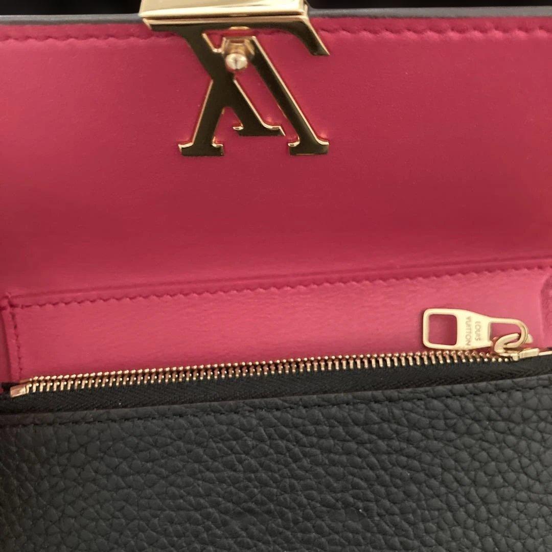 美品⭐︎Louis Vuitton カプシーヌ三つ折り財布 ブラック