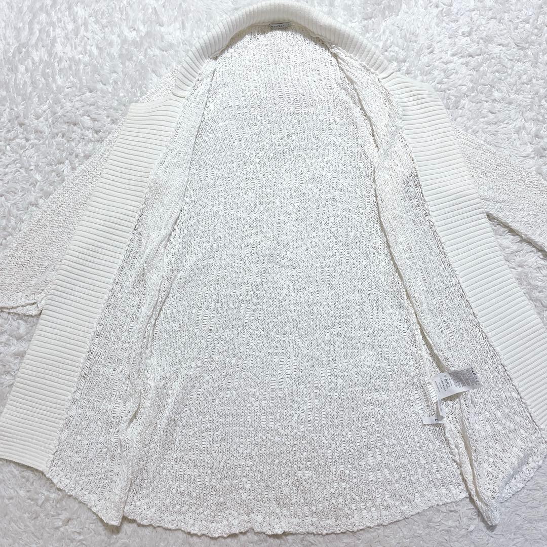 美品✨MARELLA マレーラ　メッシュニットカーディガン　オフホワイト　L