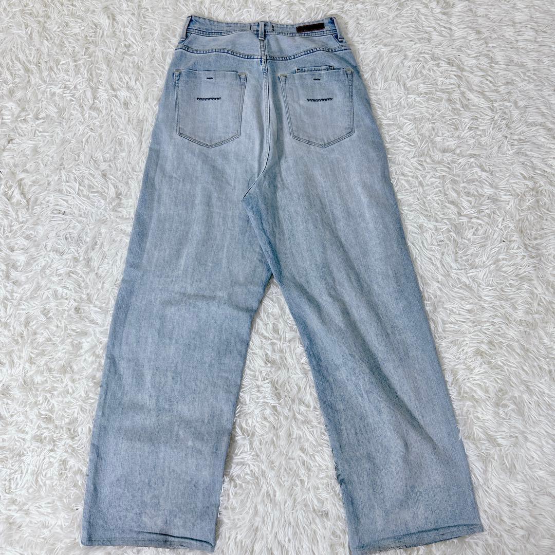 YANUK ヤヌーク JOAN ルーズストレート デニム 25 ライトブルー　M