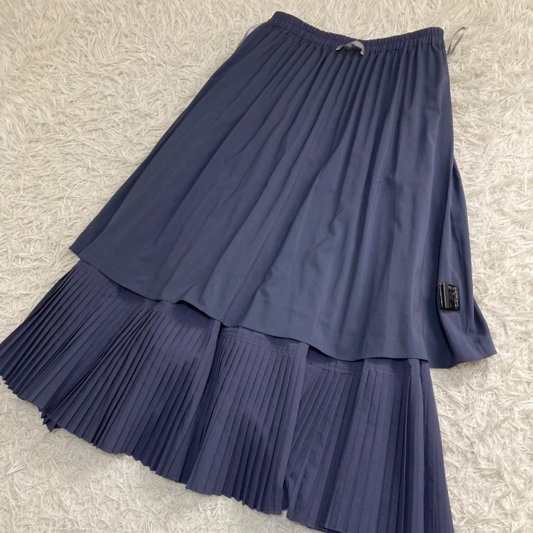 16014✨美品✨セオリーリュクス 24年 アシンメトリープリーツスカート 40