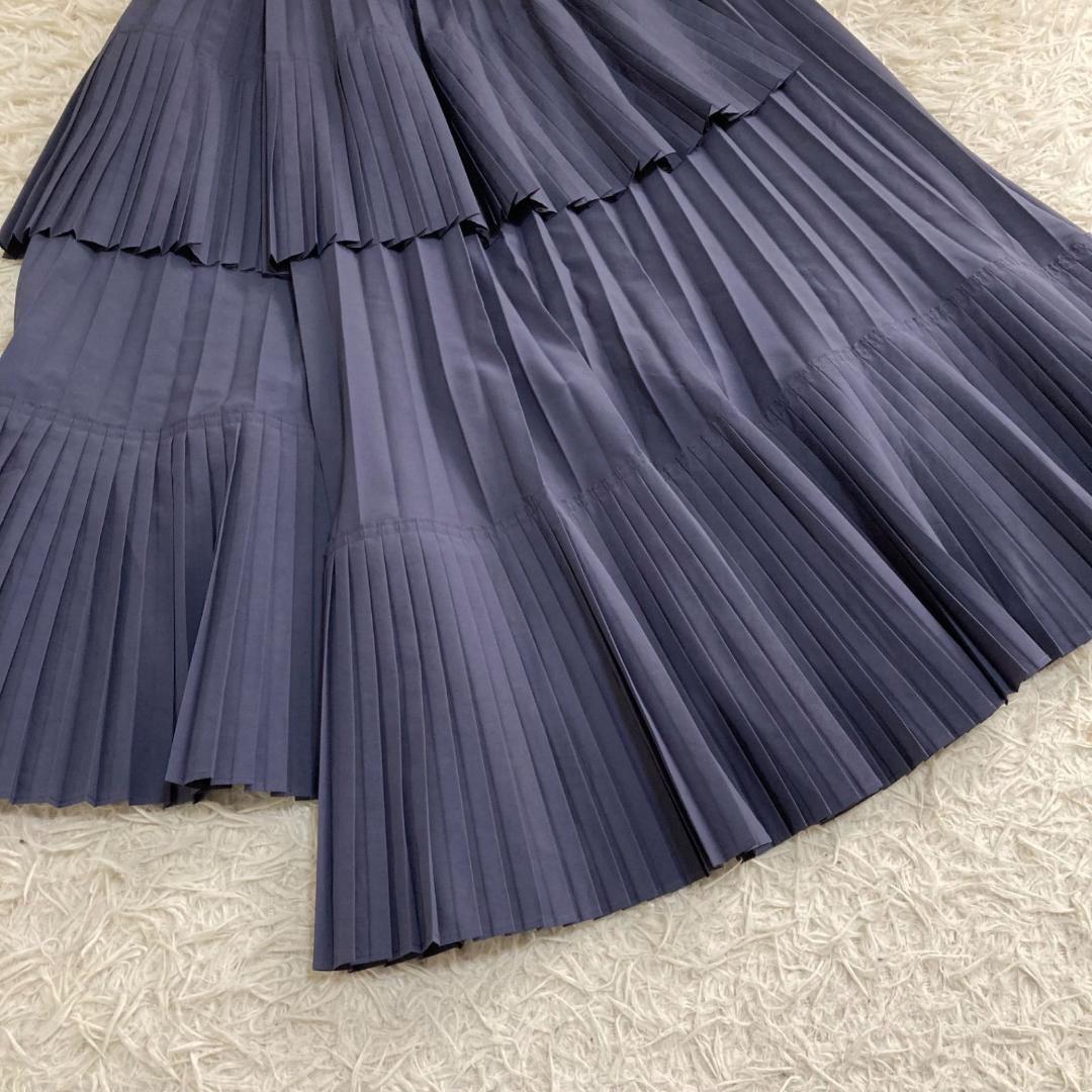 16014✨美品✨セオリーリュクス 24年 アシンメトリープリーツスカート 40